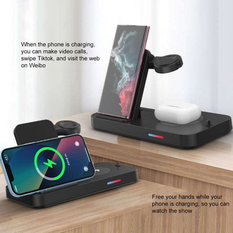 3 in 1 15W Earphones/Phones/Watch Fold Wireless Charger Stand, For Apple Series, For Samsung Series, For Huawei Series