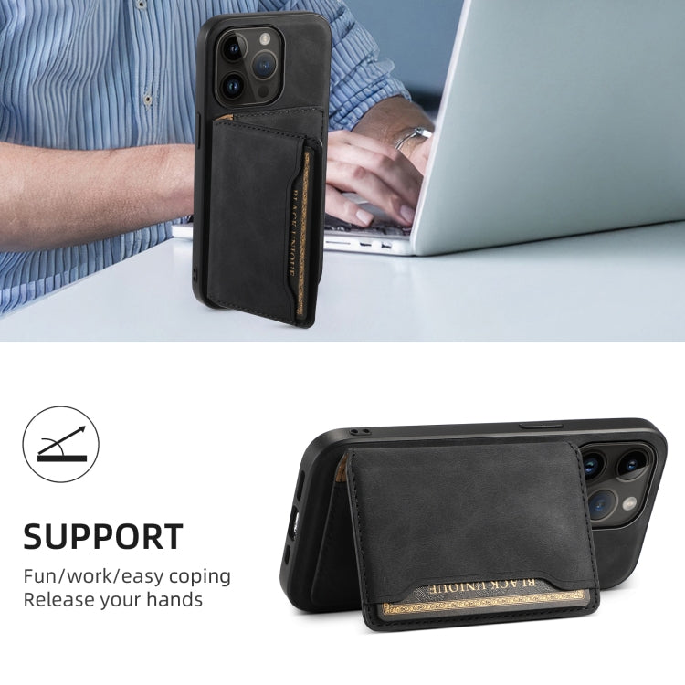 Denior D13 Retro Texture Leather MagSafe Card Bag Phone Case, For iPhone 14 Pro, For iPhone 14 Pro Max, For iPhone 13 Pro Max, For iPhone 13 Pro, For iPhone 12, For iPhone 12 Pro Max, For iPhone 12 Pro