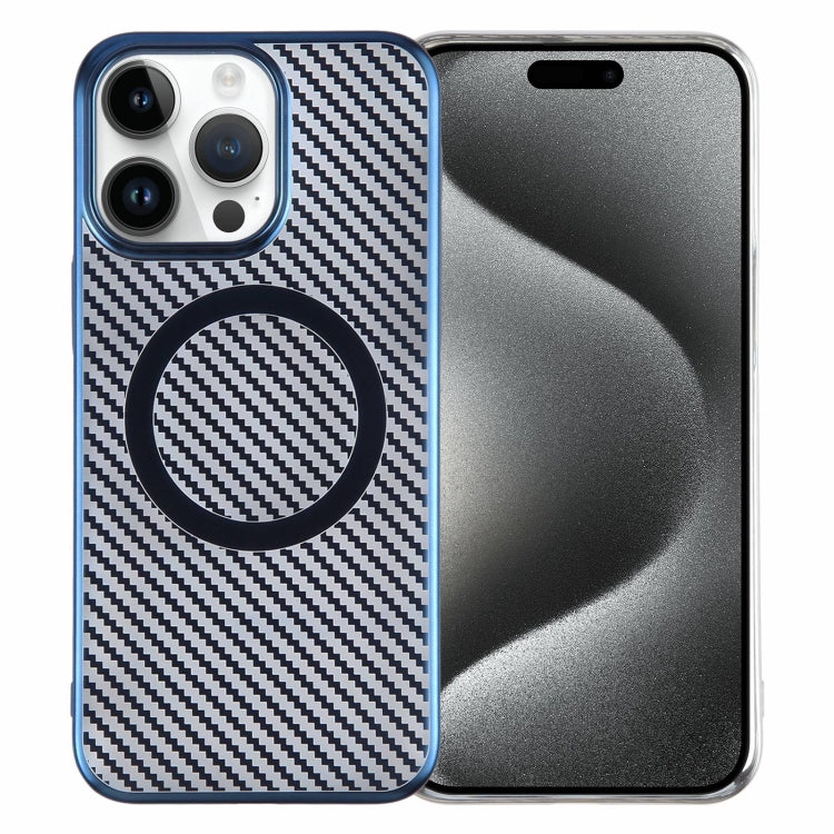6D Plated Carbon Fiber Clear Magsafe PC Phone Case, For iPhone 15 Pro Max, For iPhone 15 Pro, For iPhone 15 Plus, For iPhone 15