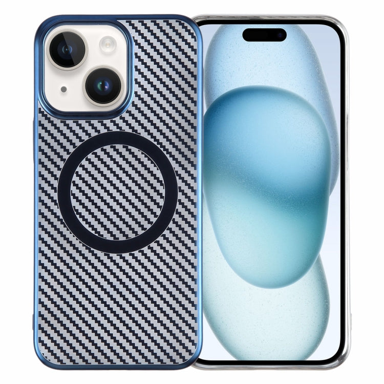 6D Plated Carbon Fiber Clear Magsafe PC Phone Case, For iPhone 15 Pro Max, For iPhone 15 Pro, For iPhone 15 Plus, For iPhone 15