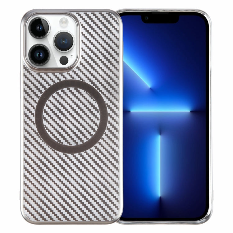 6D Plated Carbon Fiber Clear Magsafe PC Phone Case, For iPhone 13 Pro Max, For iPhone 13 Pro, For iPhone 13, For iPhone 12