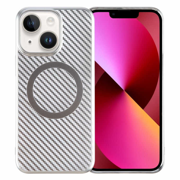 6D Plated Carbon Fiber Clear Magsafe PC Phone Case, For iPhone 13 Pro Max, For iPhone 13 Pro, For iPhone 13, For iPhone 12