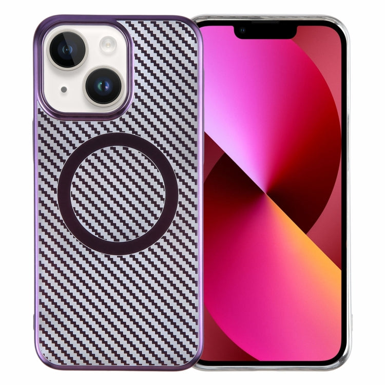6D Plated Carbon Fiber Clear Magsafe PC Phone Case, For iPhone 13 Pro Max, For iPhone 13 Pro, For iPhone 13, For iPhone 12