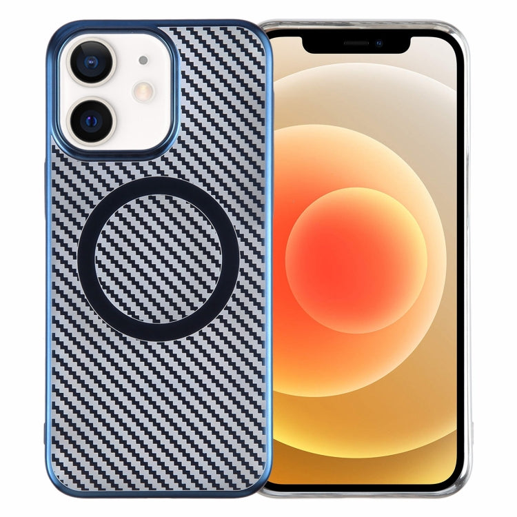6D Plated Carbon Fiber Clear Magsafe PC Phone Case, For iPhone 13 Pro Max, For iPhone 13 Pro, For iPhone 13, For iPhone 12