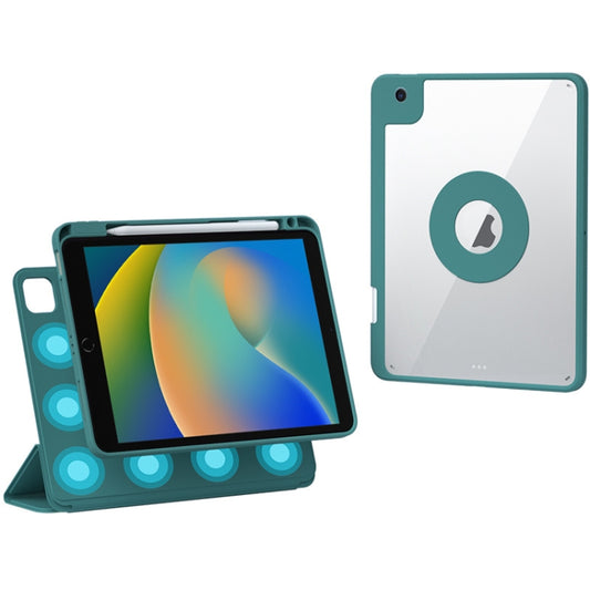 Rotatable Magnetic Detachable Leather Tablet Case with Pen Slot, For iPad 10.2 2021 / Air 10.5