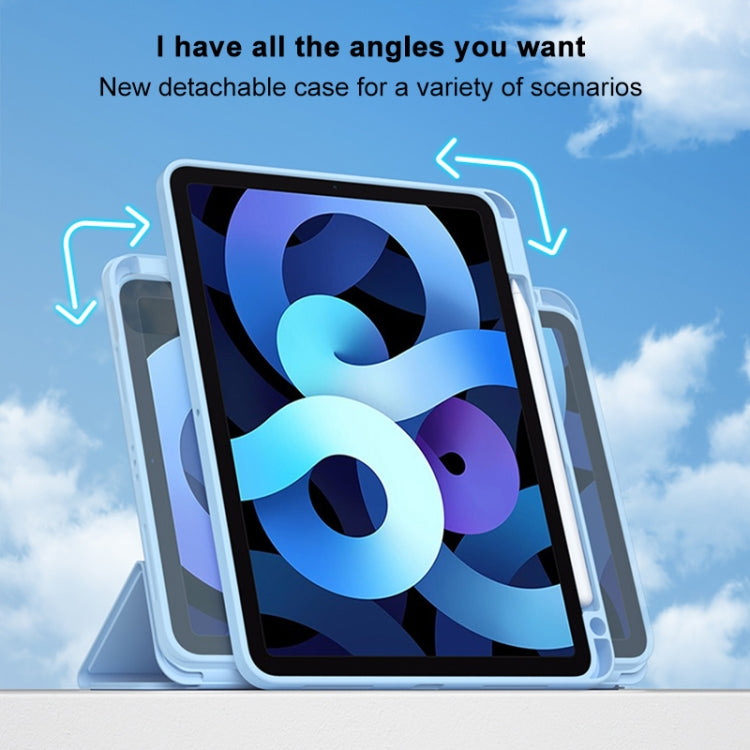 Rotatable Magnetic Detachable Leather Tablet Case with Pen Slot, For iPad 10.2 2021 / Air 10.5