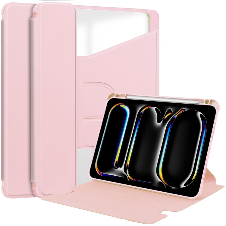 Transparent Rotation Smart Leather Tablet Case, For iPad Pro 13 2024, For iPad Air 13 2024, For iPad Air 11 2024, For iPad Pro 11 2024