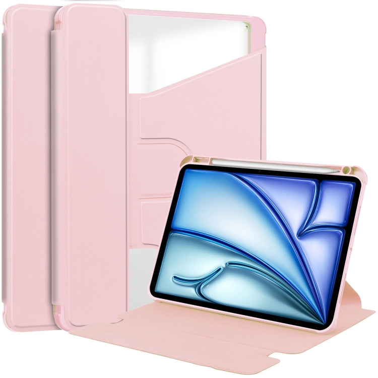 Transparent Rotation Smart Leather Tablet Case, For iPad Pro 13 2024, For iPad Air 13 2024, For iPad Air 11 2024, For iPad Pro 11 2024