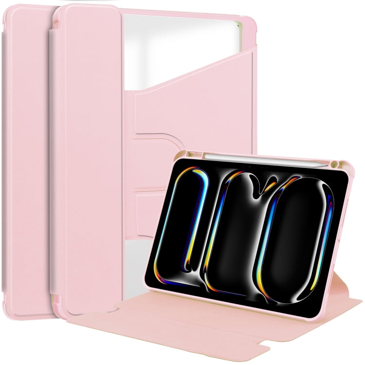 Transparent Rotation Smart Leather Tablet Case, For iPad Pro 13 2024, For iPad Air 13 2024, For iPad Air 11 2024, For iPad Pro 11 2024