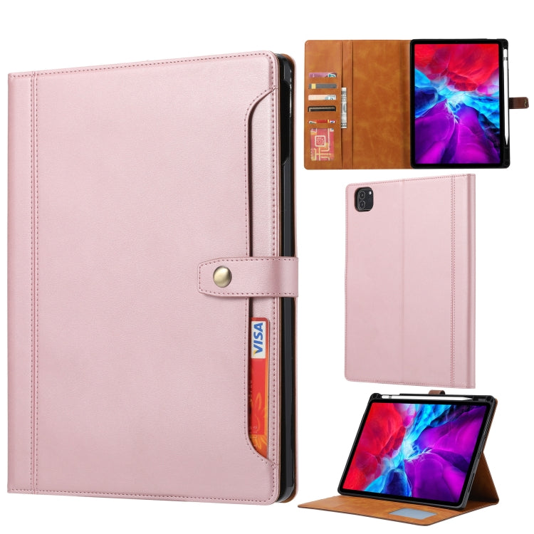 Calf Texture Double Fold Clasp Horizontal Flip Leather Smart Tablet Case, For iPad mini 2024, For iPad Pro 13 2024, For iPad Pro 11 2024