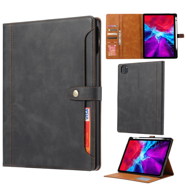 Calf Texture Double Fold Clasp Horizontal Flip Leather Smart Tablet Case, For iPad mini 2024, For iPad Pro 13 2024, For iPad Pro 11 2024