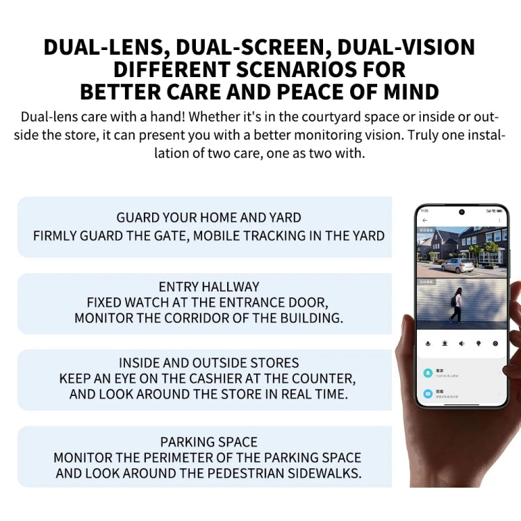 Xiaomi CW500 Dual Camera 8MP Outdoor IP66 Waterproof Support AI Detection Two-Way Voice WiFi Camera, US Plug, CW500 Dual Camera