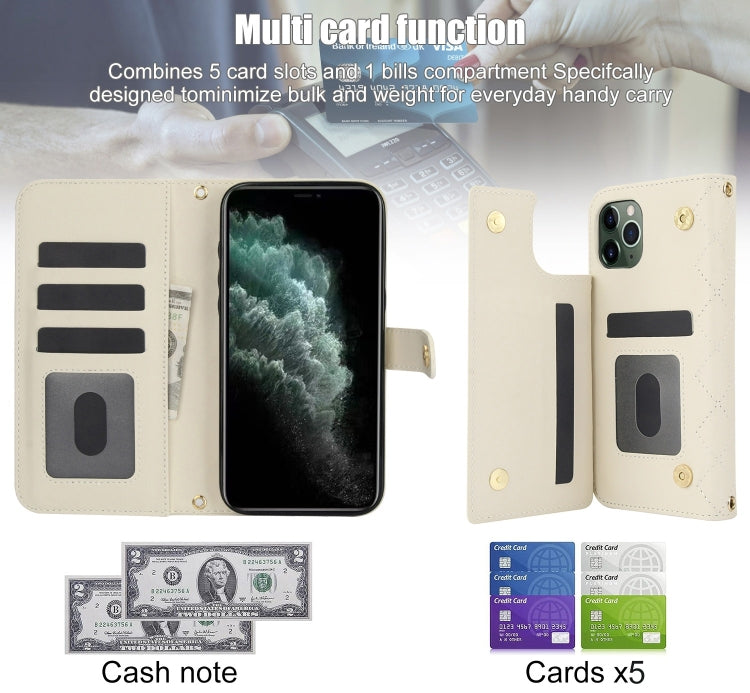 Crossbody Multifunction Rhombic Leather Phone Case, For iPhone 11 Pro, For iPhone X / XS, For iPhone XR