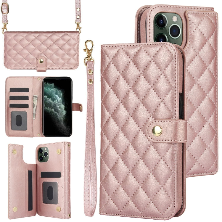 Crossbody Multifunction Rhombic Leather Phone Case, For iPhone 11 Pro, For iPhone X / XS, For iPhone XR
