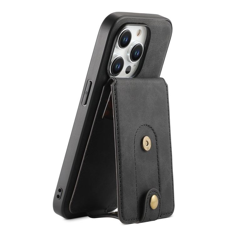 Denior D14 NK Retro Pattern MagSafe Magnetic Card Holder Leather Phone Case, For iPhone 16 Pro Max, For iPhone 16 Pro, For iPhone 16 Plus, For iPhone 16, For iPhone 15 Pro Max, For iPhone 15 Pro, For iPhone 15 Plus, For iPhone 15, For iPhone 14 Plus