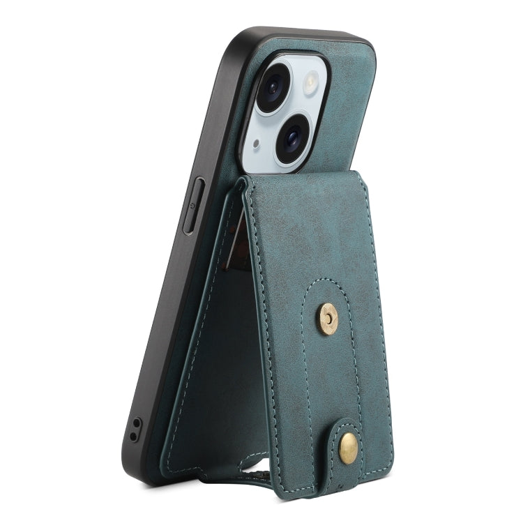 Denior D14 NK Retro Pattern MagSafe Magnetic Card Holder Leather Phone Case, For iPhone 16 Pro Max, For iPhone 16 Pro, For iPhone 16 Plus, For iPhone 16, For iPhone 15 Pro Max, For iPhone 15 Pro, For iPhone 15 Plus, For iPhone 15, For iPhone 14 Plus