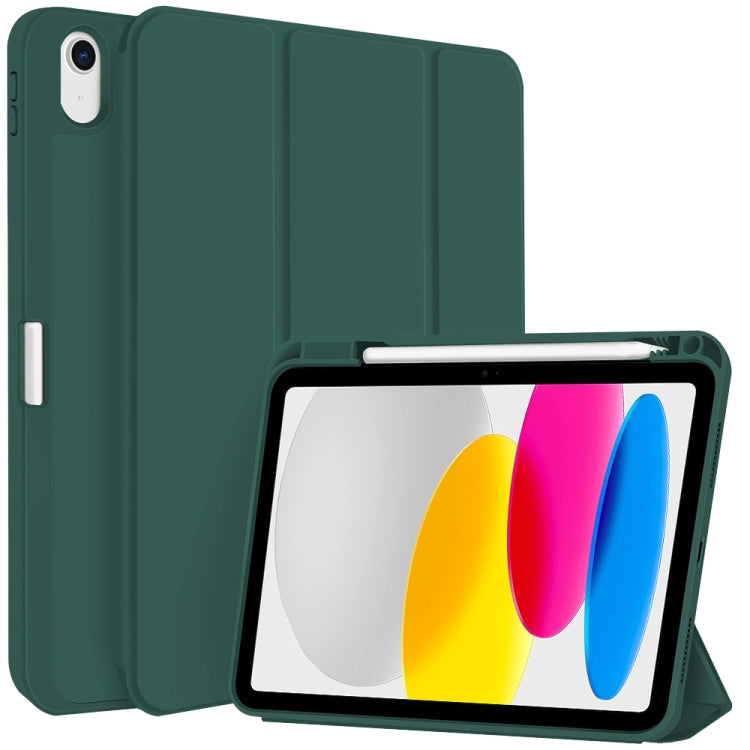 3-fold TPU Smart Leather Tablet Case with Pen Slot, For iPad Pro 12.9, For iPad Pro 11 2022 / 2021 / 2020, For iPad 10th Gen 10.9 2022, For iPad Air 5 / 4