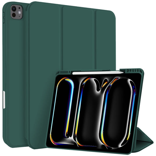 3-fold TPU Smart Leather Tablet Case with Pen Slot, For iPad Pro 13 2024, For iPad Pro 11 2024, For iPad Pro 12.9