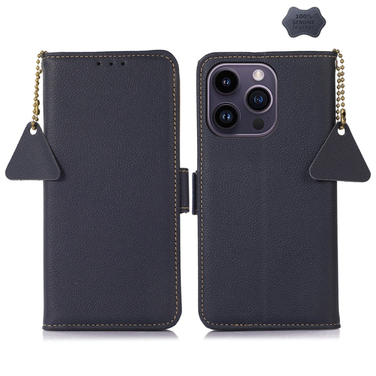 Side-Magnetic TJ Genuine Leather RFID Phone Case, For iPhone 16 Pro Max, For iPhone 16 Pro, For iPhone 16 Plus, For iPhone 16, For iPhone SE 2024