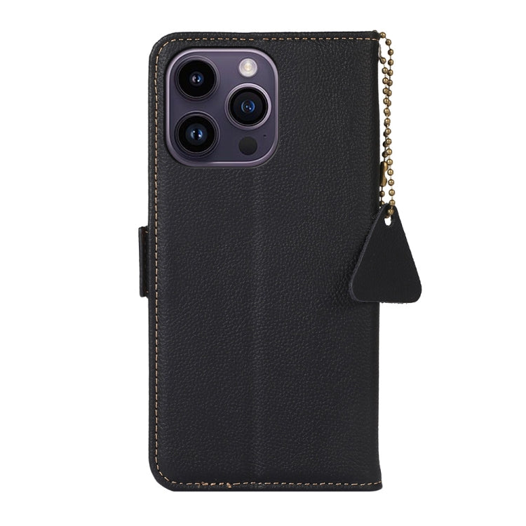 Side-Magnetic TJ Genuine Leather RFID Phone Case, For iPhone 16 Pro Max, For iPhone 16 Pro, For iPhone 16 Plus, For iPhone 16, For iPhone SE 2024