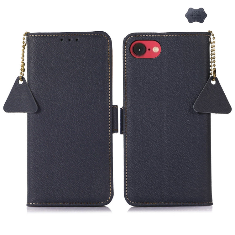 Side-Magnetic TJ Genuine Leather RFID Phone Case, For iPhone 16 Pro Max, For iPhone 16 Pro, For iPhone 16 Plus, For iPhone 16, For iPhone SE 2024