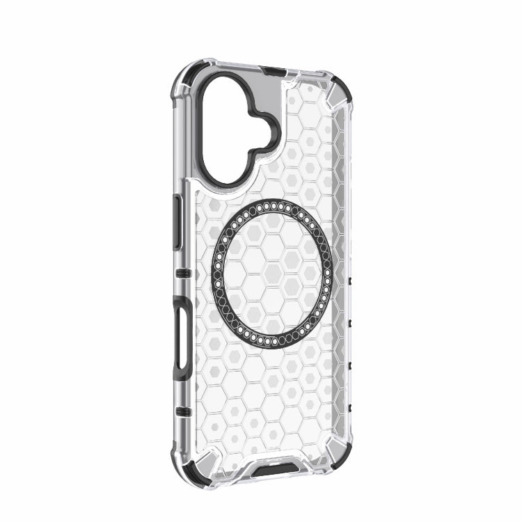 Honeycomb Magnetic Ring Shockproof Phone Case, For iPhone 16, For iPhone 15 Pro Max, For iPhone 15 Pro, For iPhone 15 Plus