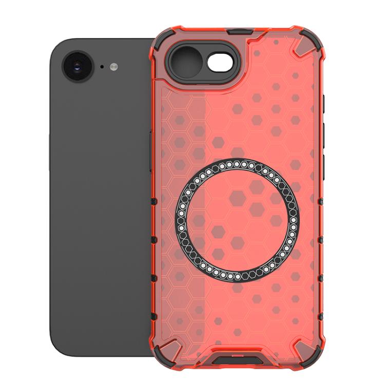 Honeycomb Magnetic Ring Shockproof Phone Case, For iPhone 16e, For iPhone 16 Pro Max, For iPhone 16 Pro, For iPhone 16 Plus