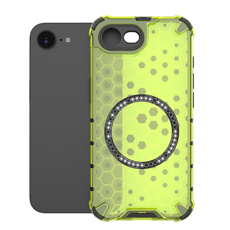 Honeycomb Magnetic Ring Shockproof Phone Case, For iPhone 16e, For iPhone 16 Pro Max, For iPhone 16 Pro, For iPhone 16 Plus