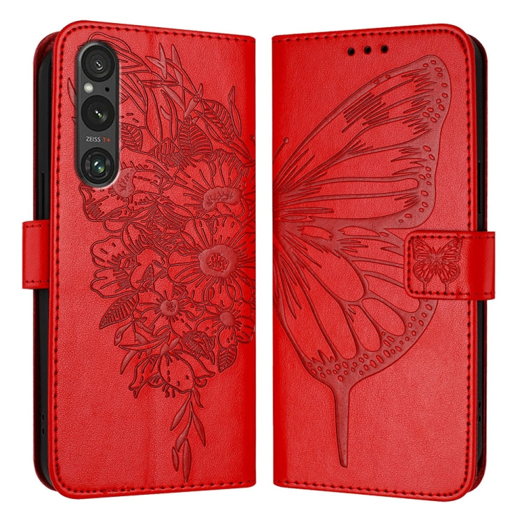 Embossed Butterfly Leather Phone Case, For Sony Xperia 1 V, For Sony Xperia 10 V, For Sony Xperia 10 IV