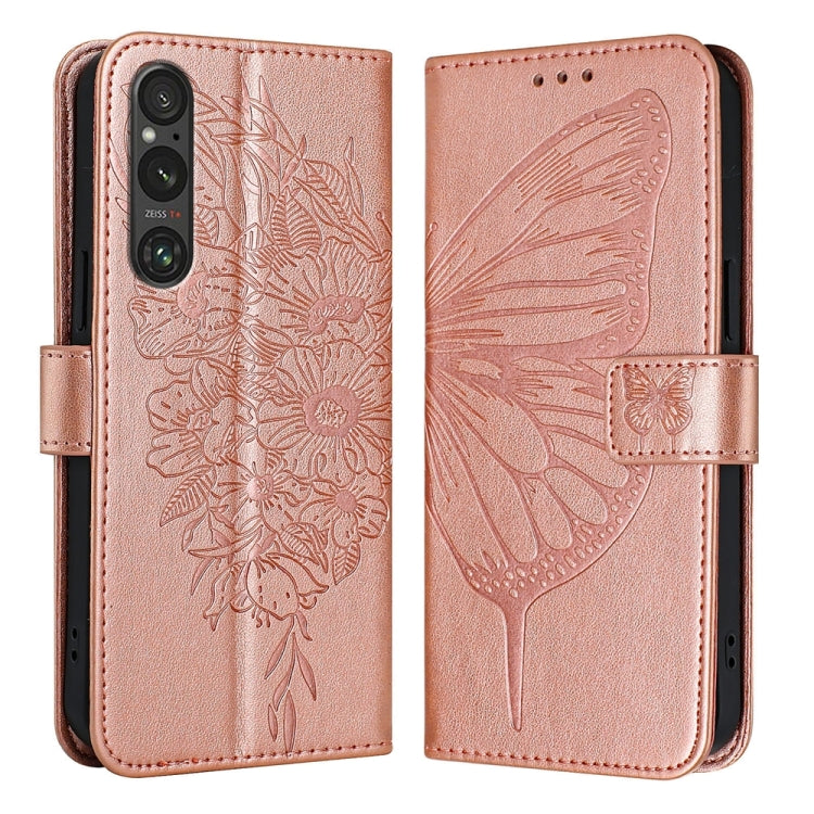 Embossed Butterfly Leather Phone Case, For Sony Xperia 1 V, For Sony Xperia 10 V, For Sony Xperia 10 IV