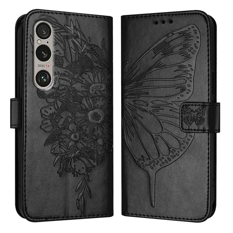 Embossed Butterfly Leather Phone Case, For Sony Xperia 10 VI, For Sony Xperia 1 VI, For Sony Xperia 5 VI, For Sony Xperia 5 V