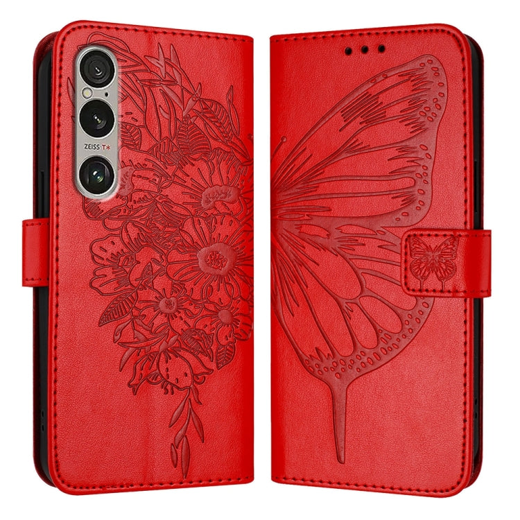 Embossed Butterfly Leather Phone Case, For Sony Xperia 10 VI, For Sony Xperia 1 VI, For Sony Xperia 5 VI, For Sony Xperia 5 V