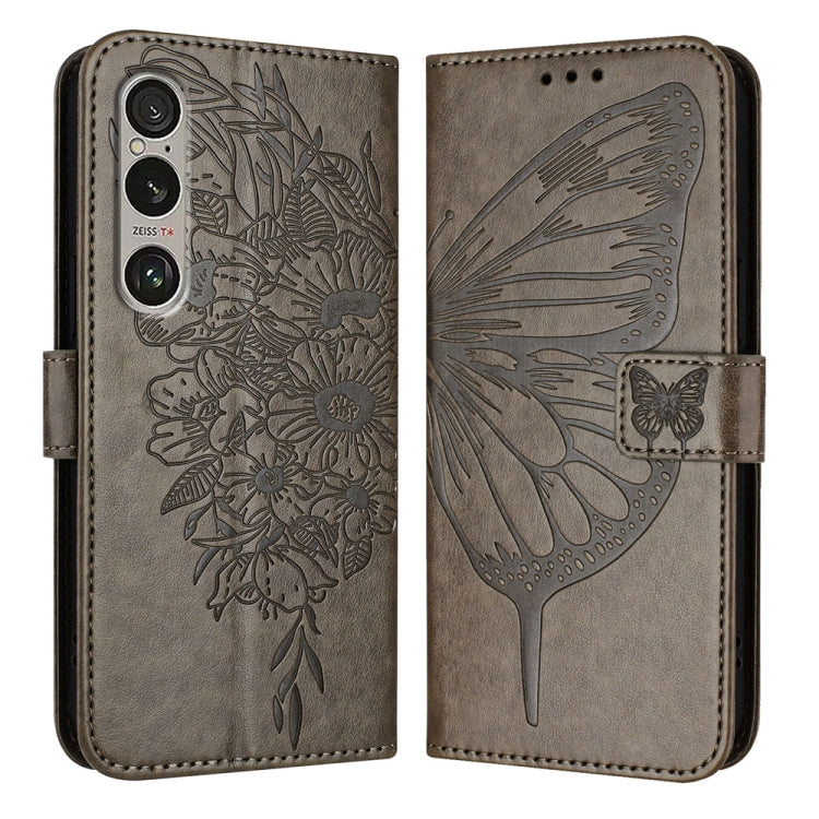 Embossed Butterfly Leather Phone Case, For Sony Xperia 10 VI, For Sony Xperia 1 VI, For Sony Xperia 5 VI, For Sony Xperia 5 V