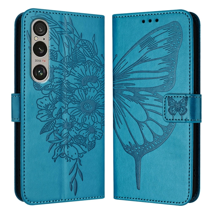 Embossed Butterfly Leather Phone Case, For Sony Xperia 10 VI, For Sony Xperia 1 VI, For Sony Xperia 5 VI, For Sony Xperia 5 V