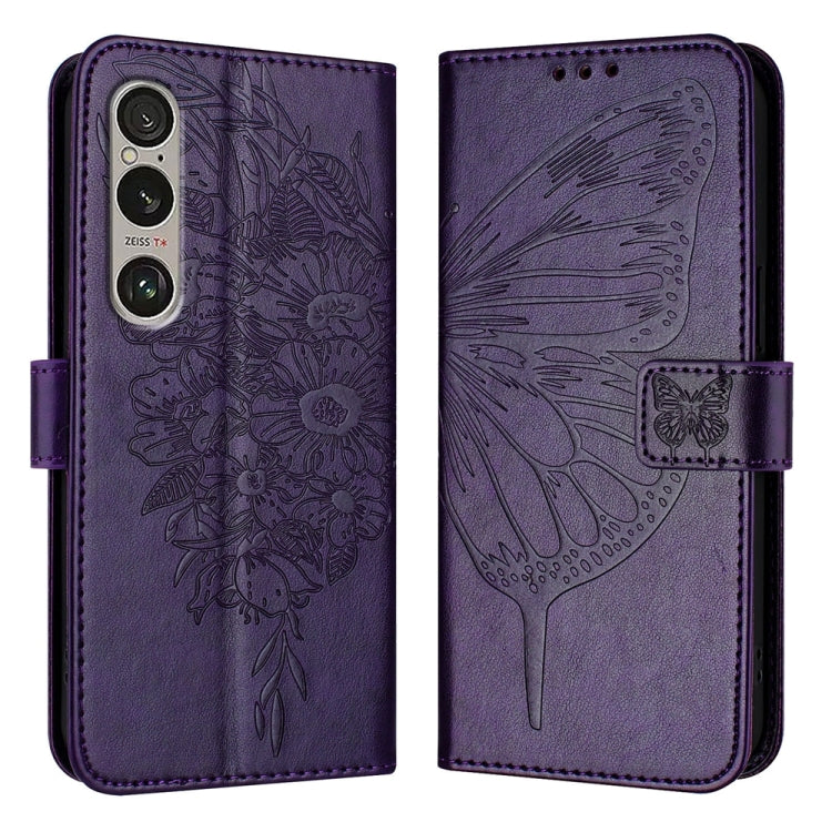 Embossed Butterfly Leather Phone Case, For Sony Xperia 10 VI, For Sony Xperia 1 VI, For Sony Xperia 5 VI, For Sony Xperia 5 V