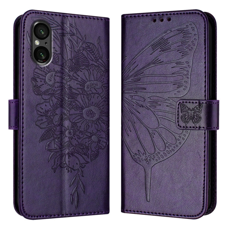 Embossed Butterfly Leather Phone Case, For Sony Xperia 10 VI, For Sony Xperia 1 VI, For Sony Xperia 5 VI, For Sony Xperia 5 V