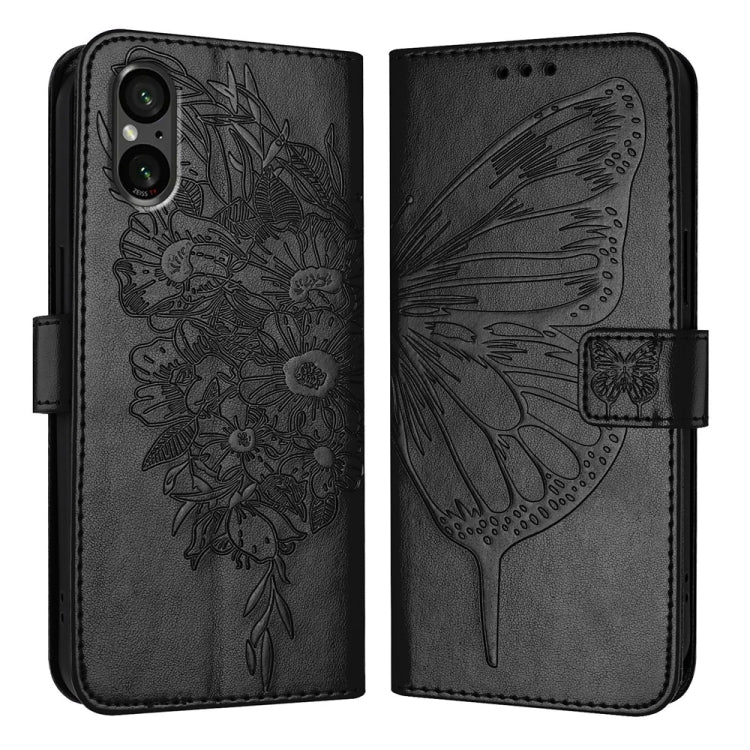 Embossed Butterfly Leather Phone Case, For Sony Xperia 10 VI, For Sony Xperia 1 VI, For Sony Xperia 5 VI, For Sony Xperia 5 V