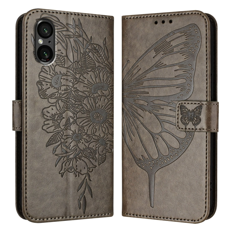 Embossed Butterfly Leather Phone Case, For Sony Xperia 10 VI, For Sony Xperia 1 VI, For Sony Xperia 5 VI, For Sony Xperia 5 V