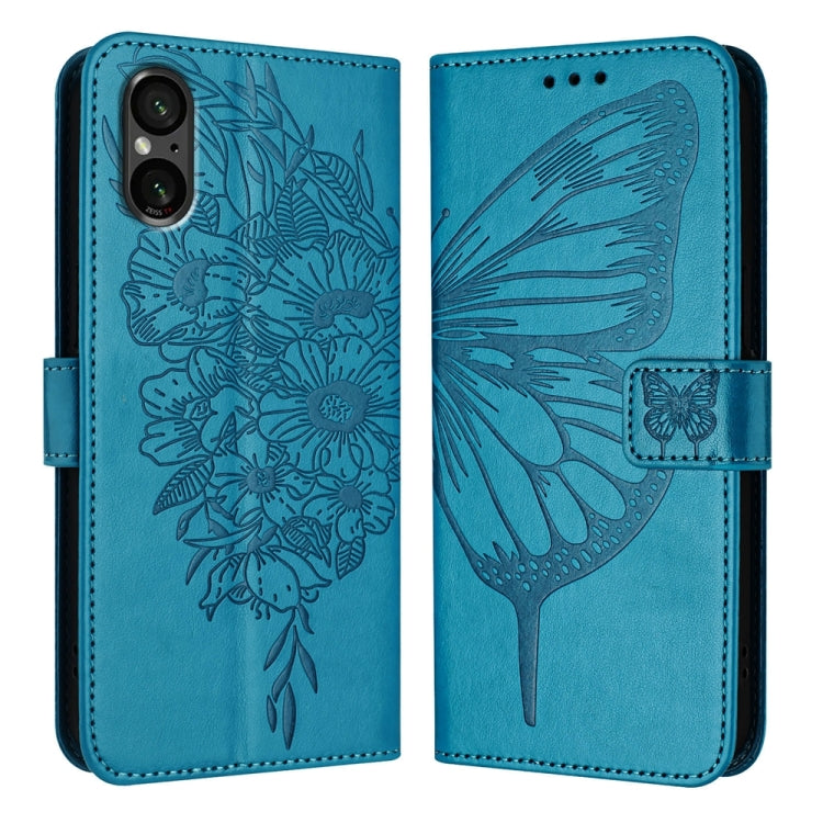 Embossed Butterfly Leather Phone Case, For Sony Xperia 10 VI, For Sony Xperia 1 VI, For Sony Xperia 5 VI, For Sony Xperia 5 V