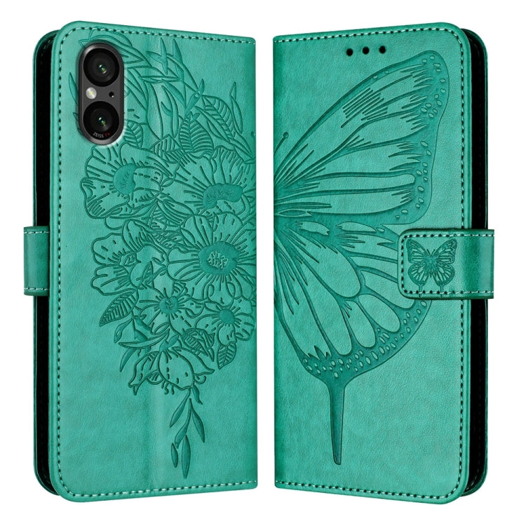 Embossed Butterfly Leather Phone Case, For Sony Xperia 10 VI, For Sony Xperia 1 VI, For Sony Xperia 5 VI, For Sony Xperia 5 V