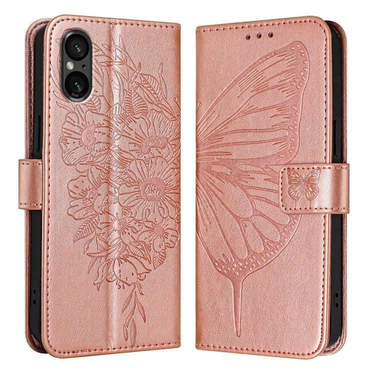 Embossed Butterfly Leather Phone Case, For Sony Xperia 10 VI, For Sony Xperia 1 VI, For Sony Xperia 5 VI, For Sony Xperia 5 V