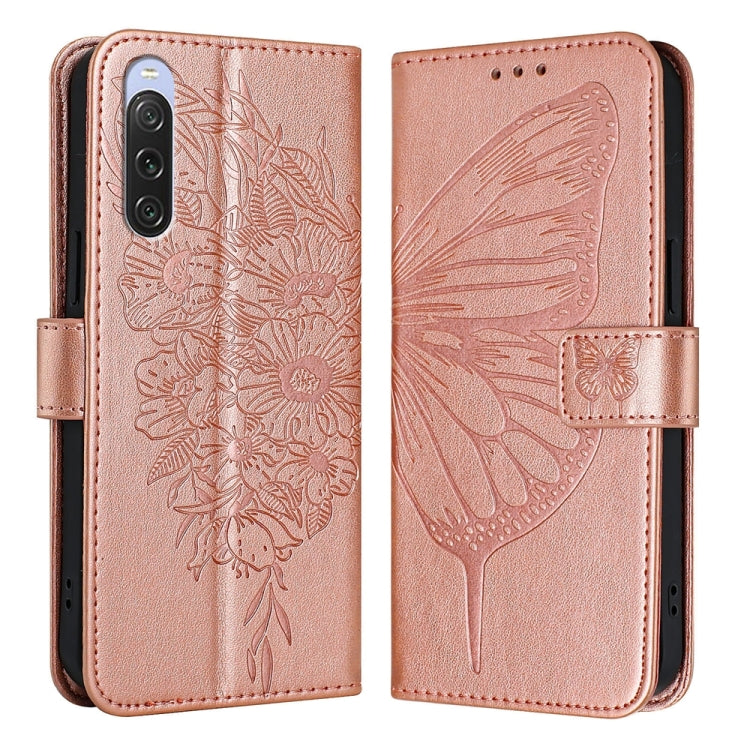 Embossed Butterfly Leather Phone Case, For Sony Xperia 1 V, For Sony Xperia 10 V, For Sony Xperia 10 IV