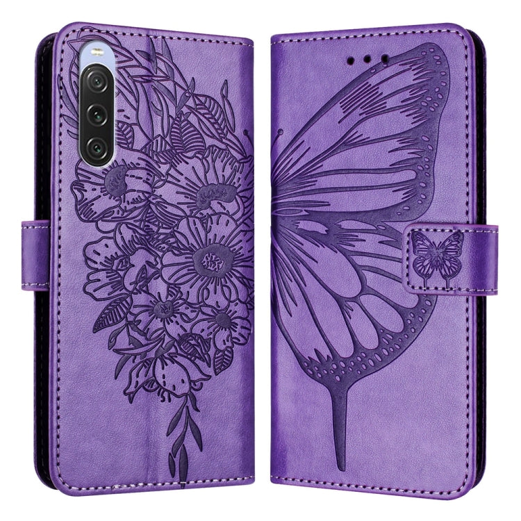 Embossed Butterfly Leather Phone Case, For Sony Xperia 1 V, For Sony Xperia 10 V, For Sony Xperia 10 IV