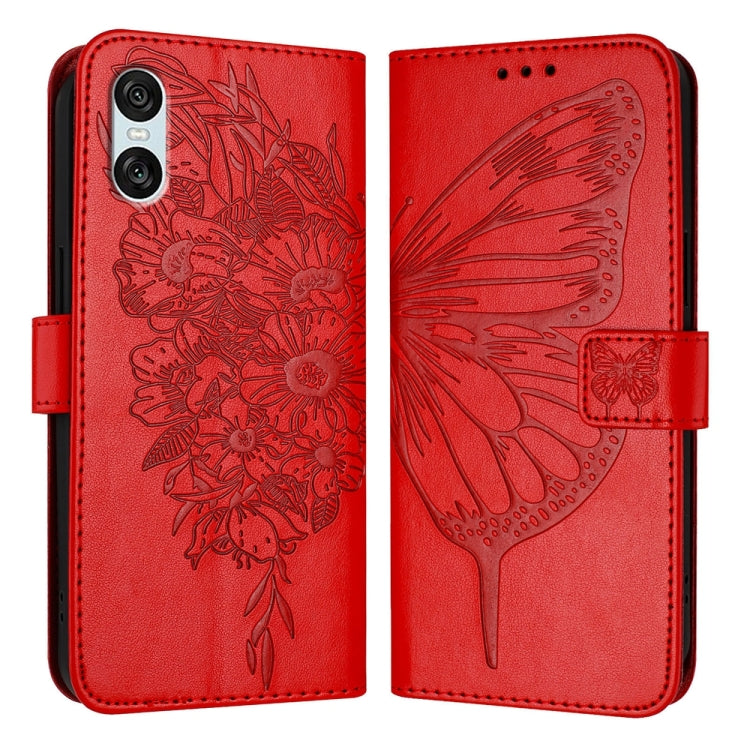 Embossed Butterfly Leather Phone Case, For Sony Xperia 10 VI, For Sony Xperia 1 VI, For Sony Xperia 5 VI, For Sony Xperia 5 V