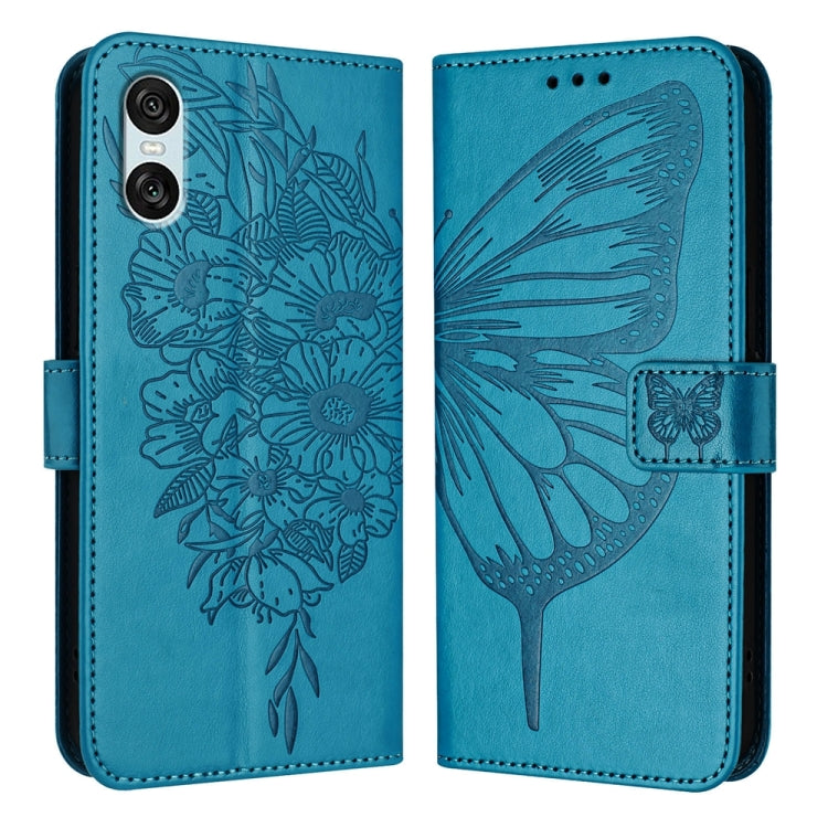 Embossed Butterfly Leather Phone Case, For Sony Xperia 10 VI, For Sony Xperia 1 VI, For Sony Xperia 5 VI, For Sony Xperia 5 V