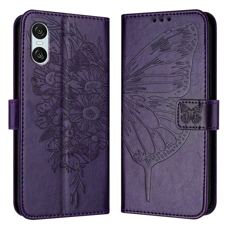 Embossed Butterfly Leather Phone Case, For Sony Xperia 10 VI, For Sony Xperia 1 VI, For Sony Xperia 5 VI, For Sony Xperia 5 V