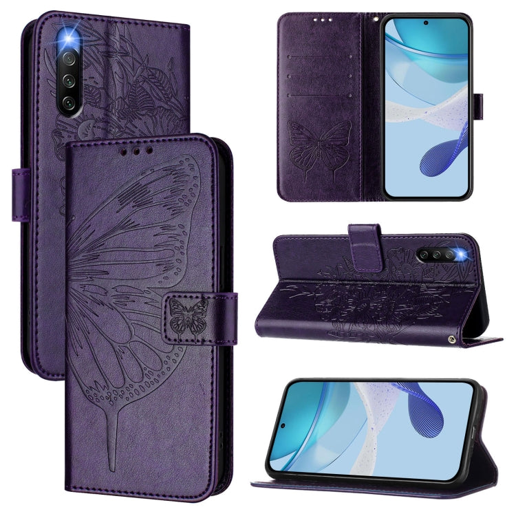 Embossed Butterfly Leather Phone Case, For Sony Xperia 1 V, For Sony Xperia 10 V, For Sony Xperia 10 IV