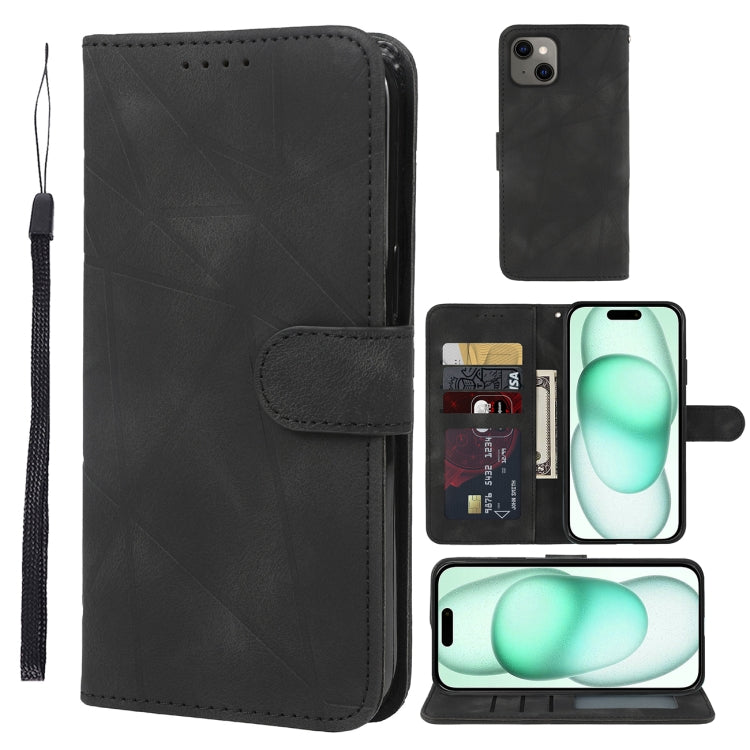 Skin Feel Geometric Lines Leather Phone Case, For iPhone 15 Pro Max, For iPhone 15 Pro, For iPhone 15 Plus, For iPhone 15