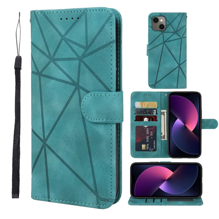 Skin Feel Geometric Lines Leather Phone Case, For iPhone 15 Pro, For iPhone 15 Plus, For iPhone 15, For iPhone 14 Plus, For iPhone 14