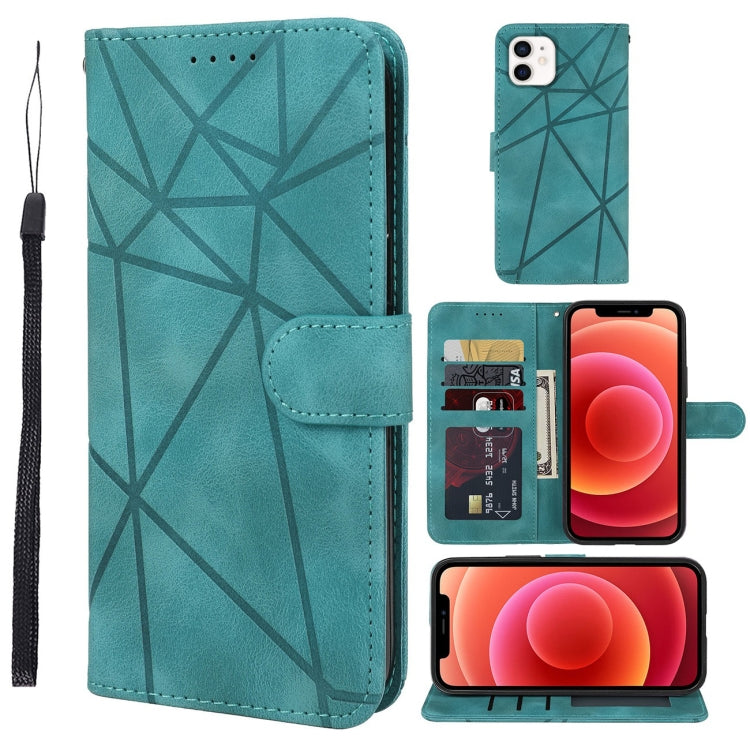 Skin Feel Geometric Lines Leather Phone Case, For iPhone 13 mini, For iPhone 12 / 12 Pro, For iPhone 12 Pro Max, For iPhone 12 mini